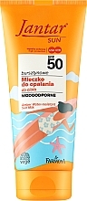 Янтарное водостойкое солнцезащитное молочко SPF 50 - JANTAR SUN Amber water-resistant sun milk SPF 50 — фото N1