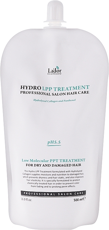 Протеиновая маска для поврежденных волос - La'dor Eco Hydro LPP Treatment Refill (запасной блок)