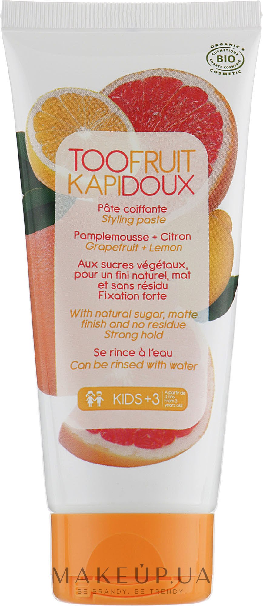 Паста для стайлінгу "Грейпфрут і лимон" - TOOFRUIT Kapidoux Grapefruit + Lemon Styling Paste — фото 100ml