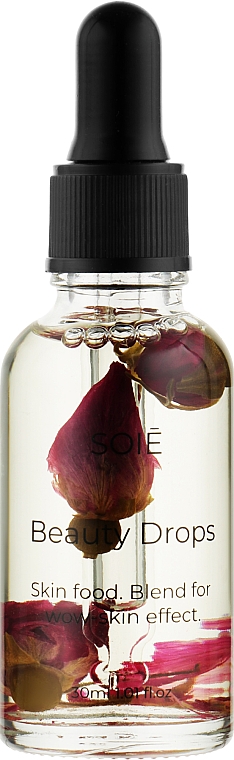 Б'юті-олія для обличчя з бутонами троянд і скваланом - Soie Beauty Drops Skin
