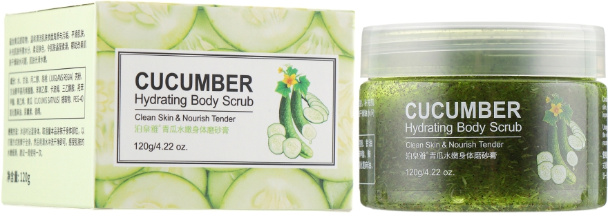 Cкраб для для тіла, з естрактом огірка - Bioaqua Cucumber Hydrating Body Scrub — фото N1