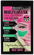 Духи, Парфюмерия, косметика Маска для жирной кожи лица - Beauty Formulas 3-Step Multi Mask Face Treatment Oily Skin