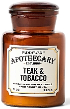 Парфумерія, косметика Paddywax Apothecary Teak & Tobacco - Ароматична свічка