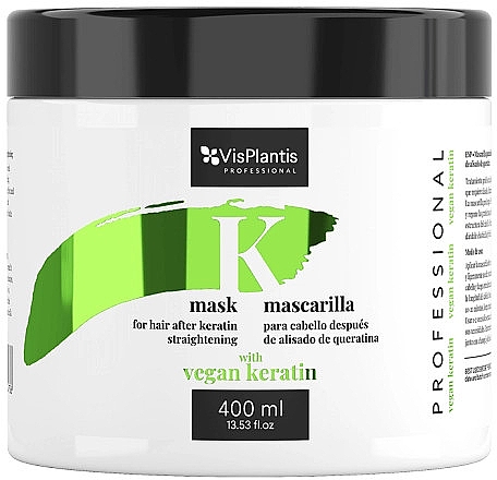 Маска для волос после кератинового выпрямления - Vis Plantis Hair Mask After Keratin Straightening — фото N1