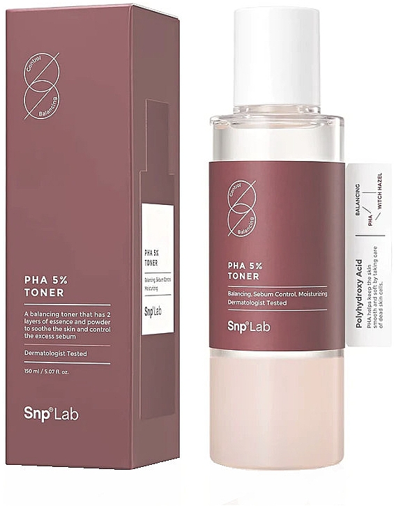 Тонер-ексфоліант для обличчя - SNP Lab PHA 5% Toner — фото N1