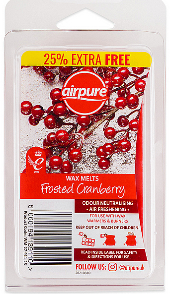 Віск для аромалампи - Airpure Frosted Cranberry 8 Air Freshening Wax Melts — фото N1