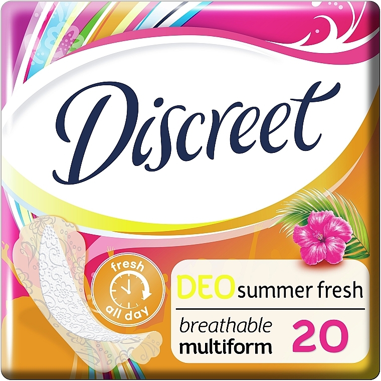 Щоденні гігієнічні прокладки Deo Summer Fresh, 20 шт - Discreet — фото N1