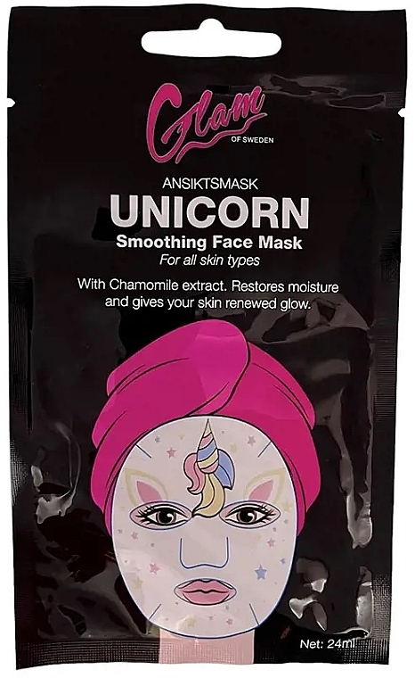 Маска для обличчя "Єдиноріг" - Glam Of Sweden Smoothing Face Mask Unicorn — фото N1