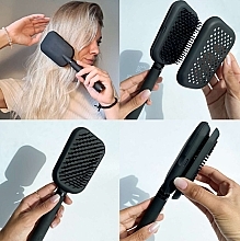 Расческа для волос с функцией самоочищения, Classic Black - Bellody Patented Hairbrush With Self-Cleaning Function — фото N4