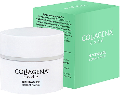 Коригувальний крем проти пігментних плям і недоліків шкіри - Collagena Code Niacinamide Correct Cream — фото N1