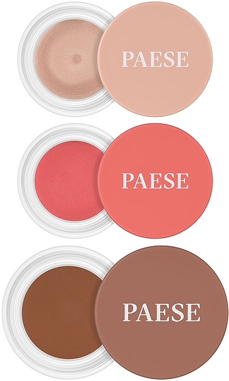 Набор - Paese Kiss My Cheeks 02 (highlighter/4g + bronzer/12g + blush/4g) — фото N1