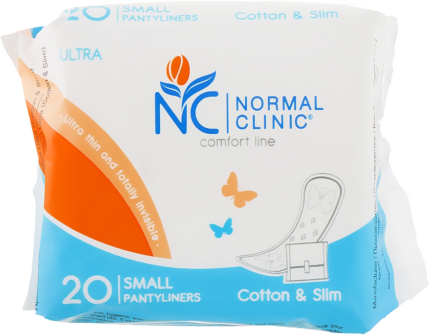 Ежедневные прокладки "Comfort Ultra. Cotton & Slim", 150 мм, 20 шт - Normal Clinic — фото N1