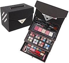 Парфумерія, косметика Набір для макіяжу в кейсі - Zmile Cosmetics Velvety Dark Grey Limited Edition Make Up Case