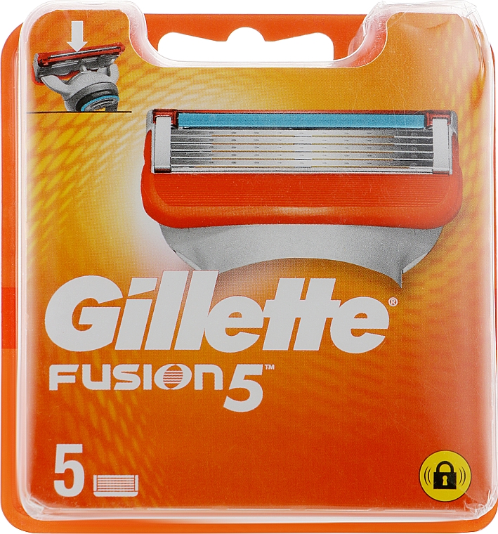Сменные кассеты для бритья, 5 шт. - Gillette Fusion 5 — фото N1