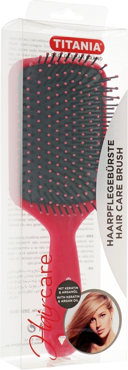 Стильная массажная щетка для волос, 24 см - TITANIA — фото N2