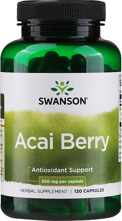 Харчова добавка "Ягоди асаї" - Swanson Acai Berry 500 mg — фото N1