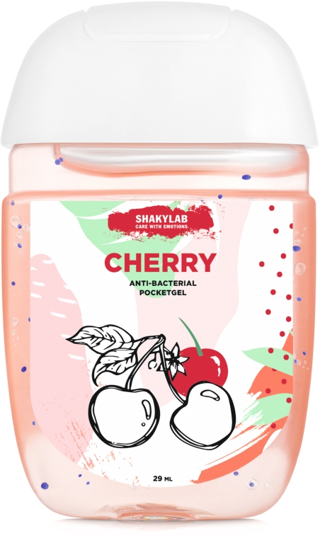 Антибактериальный гель для рук "Cherry" - SHAKYLAB Anti-Bacterial Pocket Gel