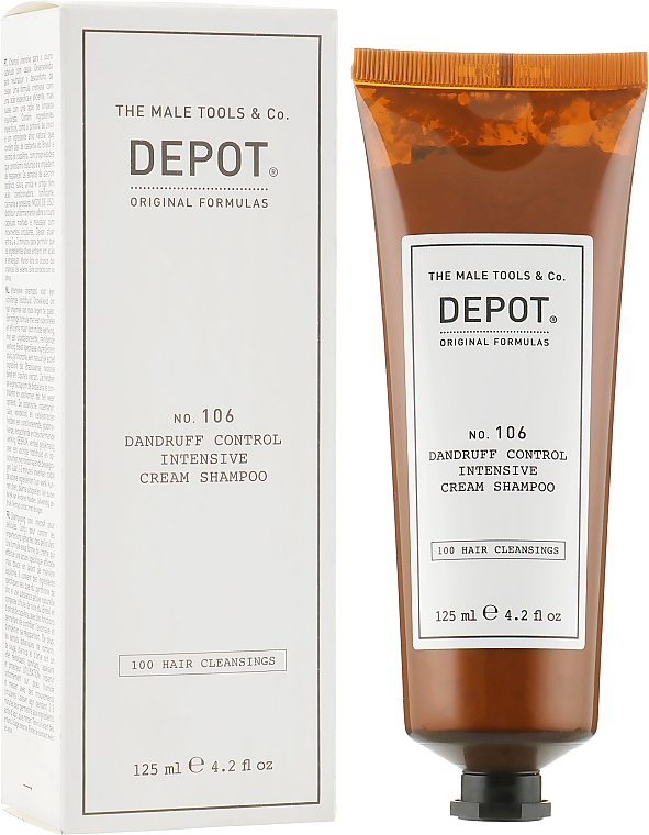 Интенсивный шампунь против перхоти - Depot 106 Dandruff Control Intensive Cream Shampoo