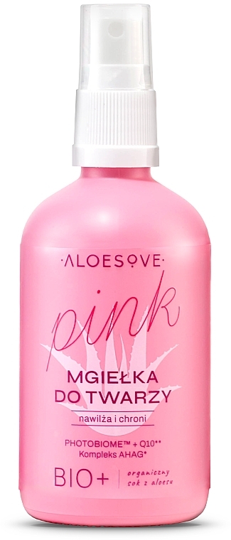 Увлажняющий тоник для лица - Aloesove Pink Face Spray — фото N1