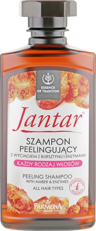 Шампунь-догляд для волосся з екстрактом бурштину - Farmona Jantar Peeling Shampoo — фото N1