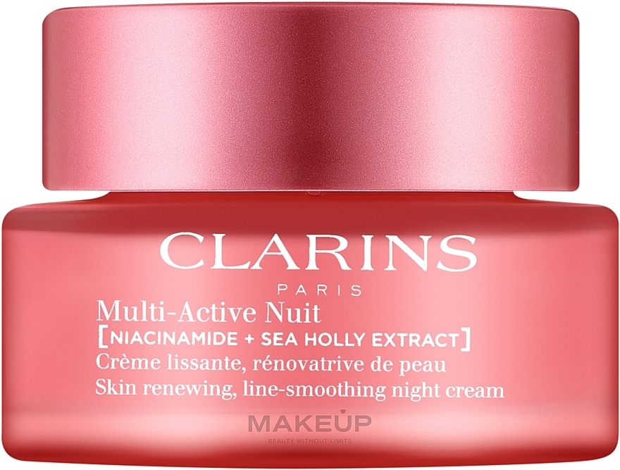 Ночной крем для всех типов кожи - Clarins Multi-Active Jour Niacinamide+Sea Holly Extract Glow Boosting Line-Smoothing Night Cream (мини) — фото N1