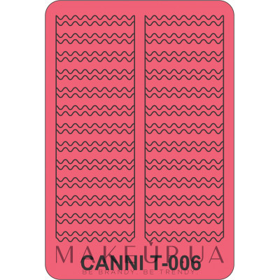 Трафарет для френча - Canni — фото T-006