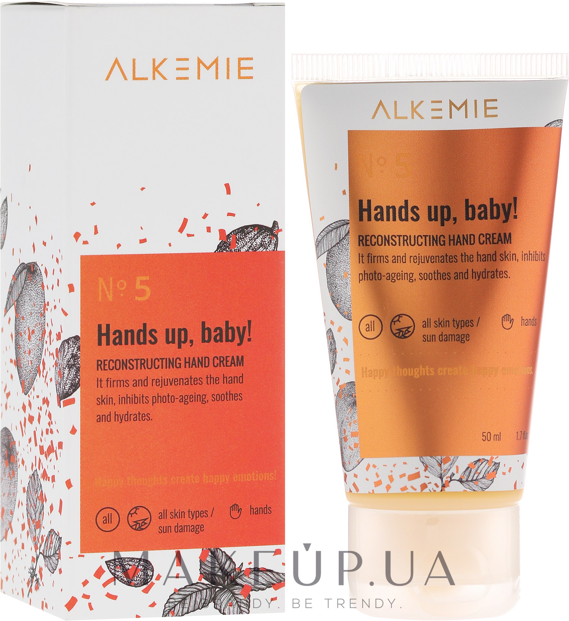 Восстанавливающий крем для рук - Alkmie Hands Up Baby Reconstructing Hand Cream — фото 50ml