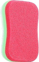 Парфумерія, косметика Губка для тіла масажна, червоно-зелена - Sanel Fit Kosc