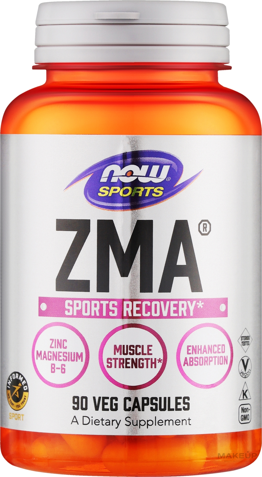 Капсулы "ZMA восстановление после занятий спортом" - Now Foods ZMA Sports Recovery Capsules — фото 90шт