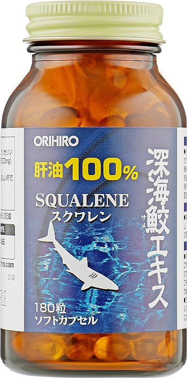 Пищевая био-добавка "Сквален из глубоководной акулы", 300мг - Orihiro Squalene — фото N1