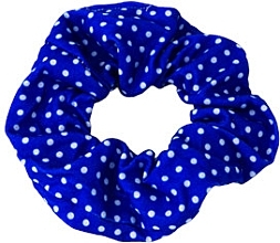 Резинка для волосся тканинна, синя в горох - Lolita Accessories Scrunchie — фото N1