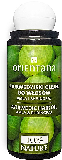 Аюрведическое масло для волос - Orientana Amla & Bhringraj Ayurvedic Hair Oil — фото N1