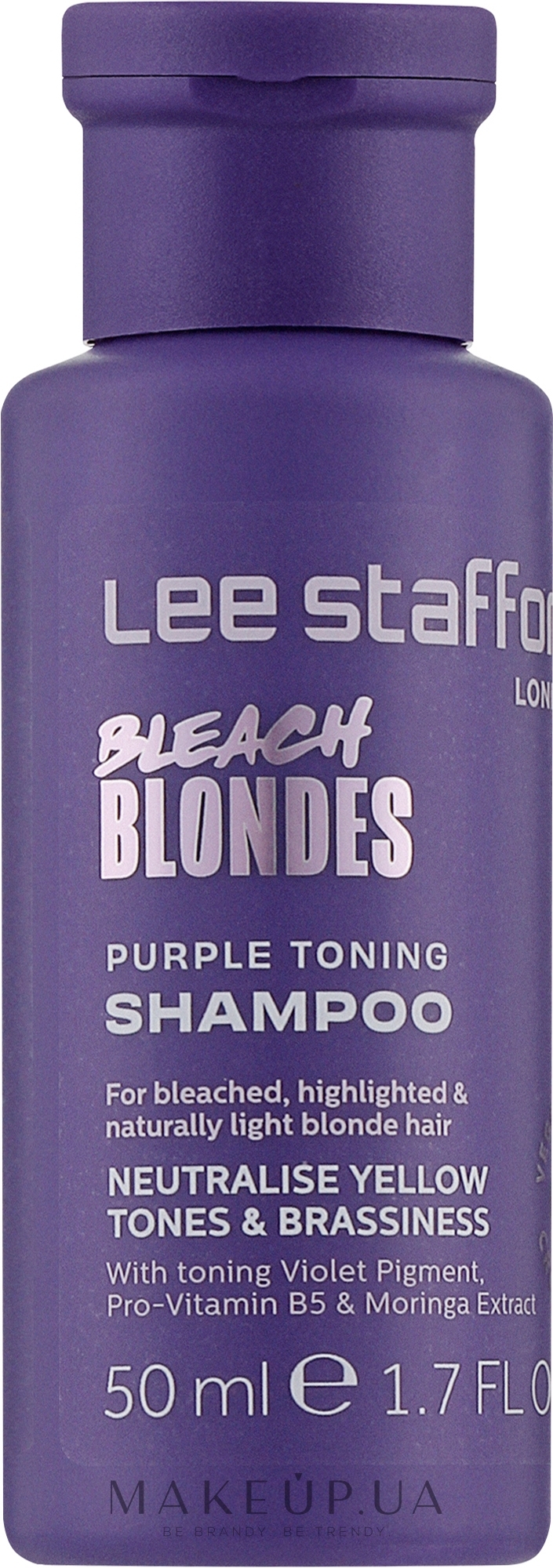 Шампунь для тонування фарбованого волосся - Lee Stafford Bleach Blondes Purple Toning Shampoo — фото 50ml