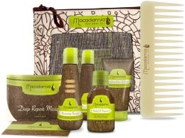 Духи, Парфюмерия, косметика Набор - Macadamia Natural Oil (sh/100ml + con/100ml + means/30ml + msk/30ml + con/60ml + brush)