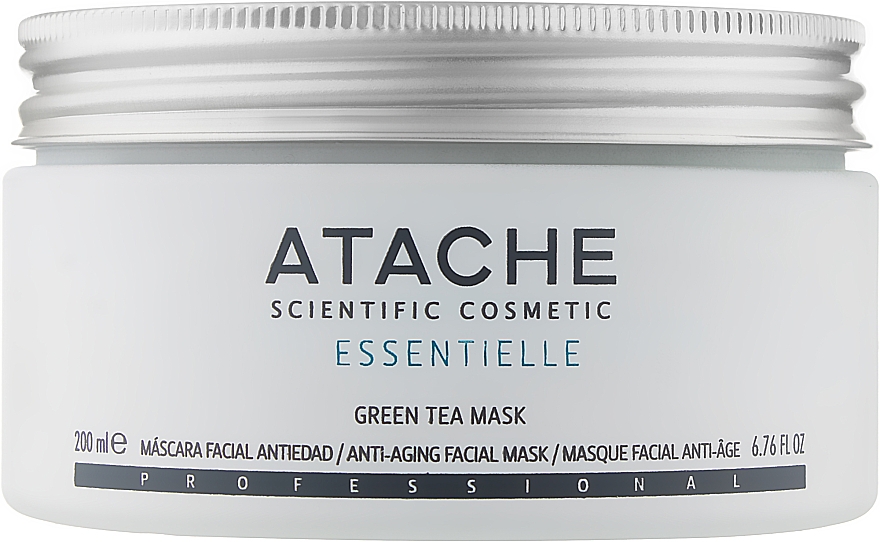 Восстанавливающая и успокаивающая маска с экстрактом зеленого чая - Atache Essentielle Reafirming Mask Green Tea — фото N1