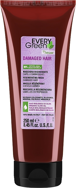 Маска восстанавливающая - EveryGreen Damaged Hair Mask