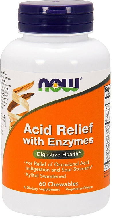 Харчова добавка "Комплекс ферментів" - Now Foods Acid Relief With Enzymes — фото N1