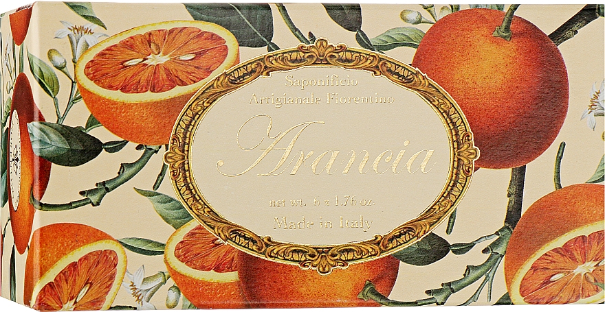 Набір туалетного мила "Апельсин" - Saponificio Artigianale Fiorentino Orange (Soap/6x50g) — фото N1