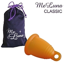 Менструальная чаша с петлей, размер L, оранжевая - MeLuna Classic Menstrual Cup Ring — фото N1