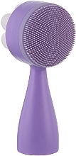Щітка для вмивання і масажу обличчя, фіолетова - Ilu Face Cleansing Brush — фото N2