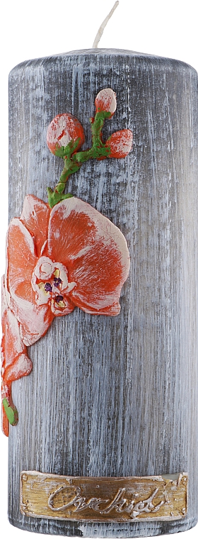 Декоративная свеча "Орхидея", оранжевая - Soap Stories — фото N2