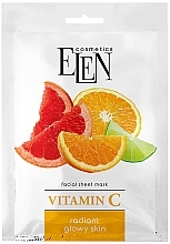 Духи, Парфюмерия, косметика Тканевая маска для лица - Elen Cosmetics Vitamin C
