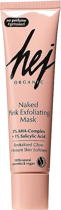 Відлущувальна маска для обличчя - Hej Organic Naked Pink Exfoliation Mask — фото N1