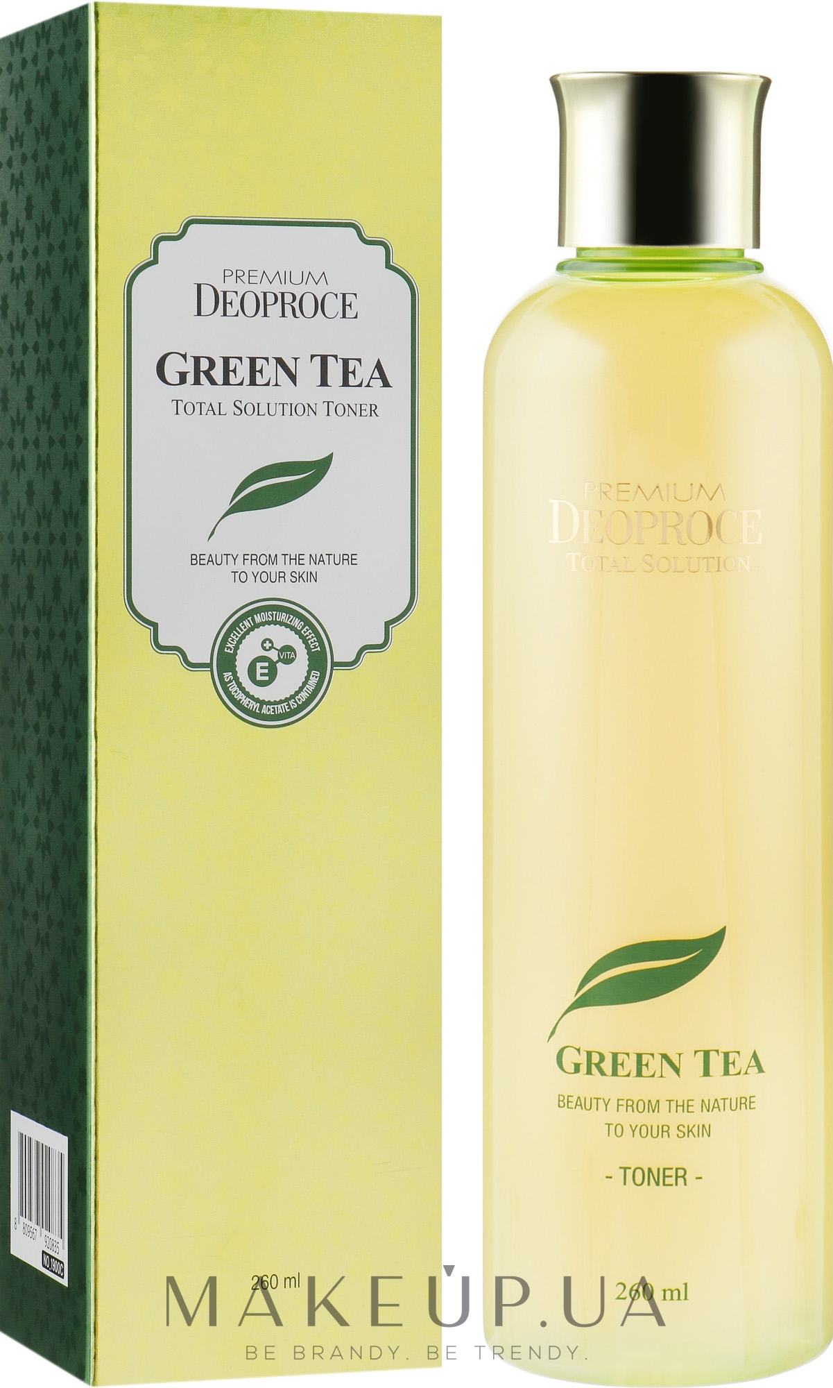 Зволожувальний тонер для обличчя із зеленим чаєм - Deoproce Premium Greentea Total Solution Toner — фото 260ml