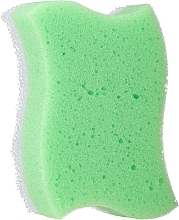 Парфумерія, косметика Губка для тіла масажна "Хвиля", зелена - Grosik Camellia Bath Sponge