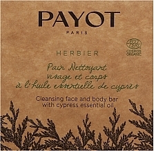 Мыло для лица и тела с эфирным маслом кипариса - Payot Herbier Face & Body Cleansing Bar — фото N1