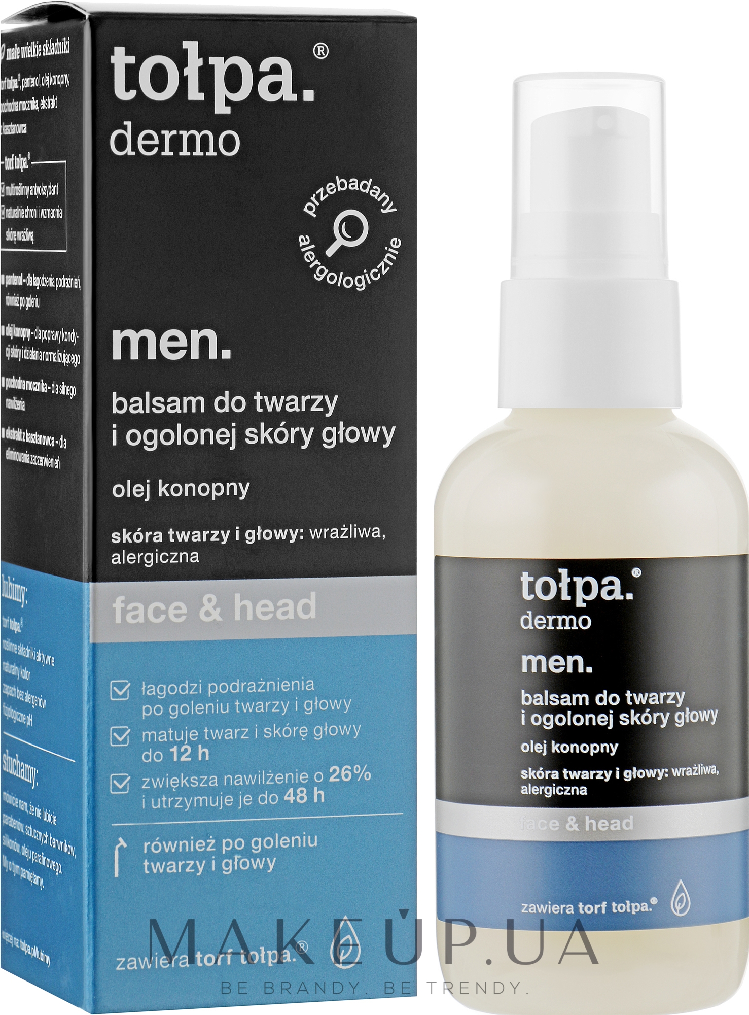 Увлажняющий бальзам для лица и бритой головы - Tolpa Dermo Men Face&Head — фото 75ml