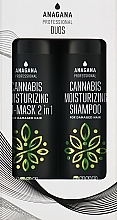 Набір "Зволожувальний з олією канабісу" для пошкодженого волосся - Anagana Professional Duos Cannabis Moisturizing Set (shm/250ml + balm-mask/250ml) — фото N1