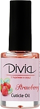 Олія для кутикули "Полуниця" - Divia Cuticle Oil Strawberry Di1633 — фото N1