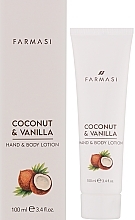 Лосьйон для рук і тіла "Кокос та ваніль" - Farmasi Coconut & Vanilla Hand and Body Lotion — фото N2